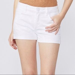 PAIGE Jimmy Jimmy Classic Denim Mid Rise Shorts Size 29 White